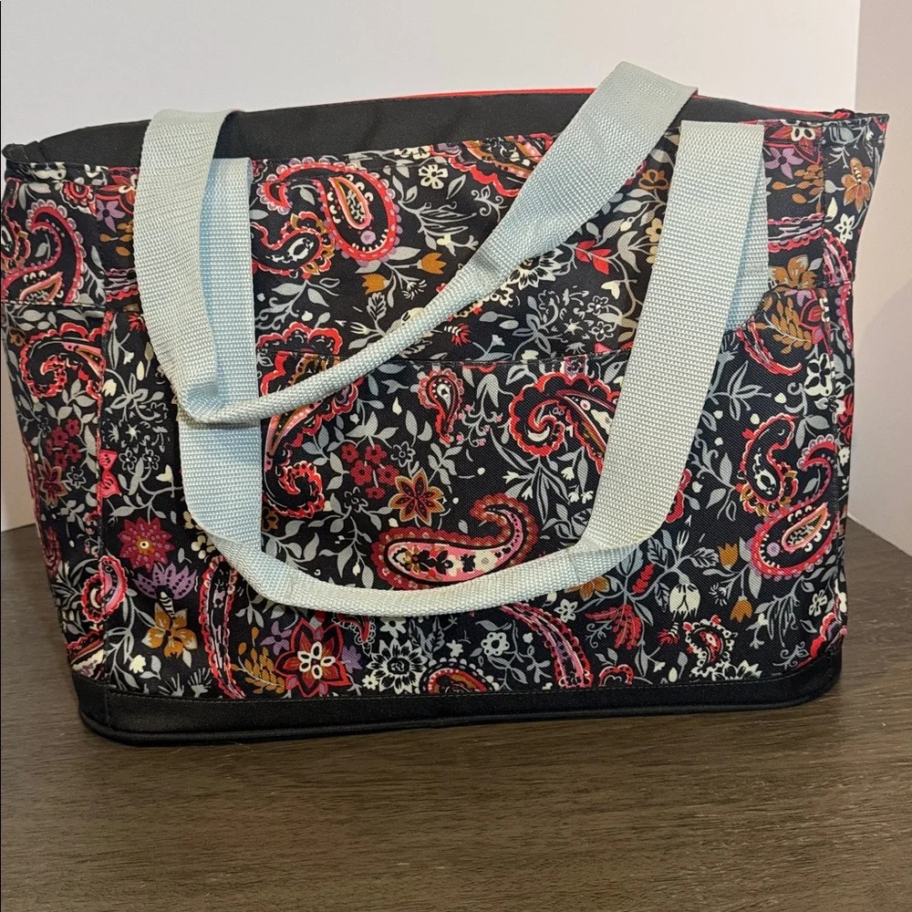 Vera Bradley Tote Bag Coleman Cooler Collaboration In Paisley Grey - Picture 5 of 11